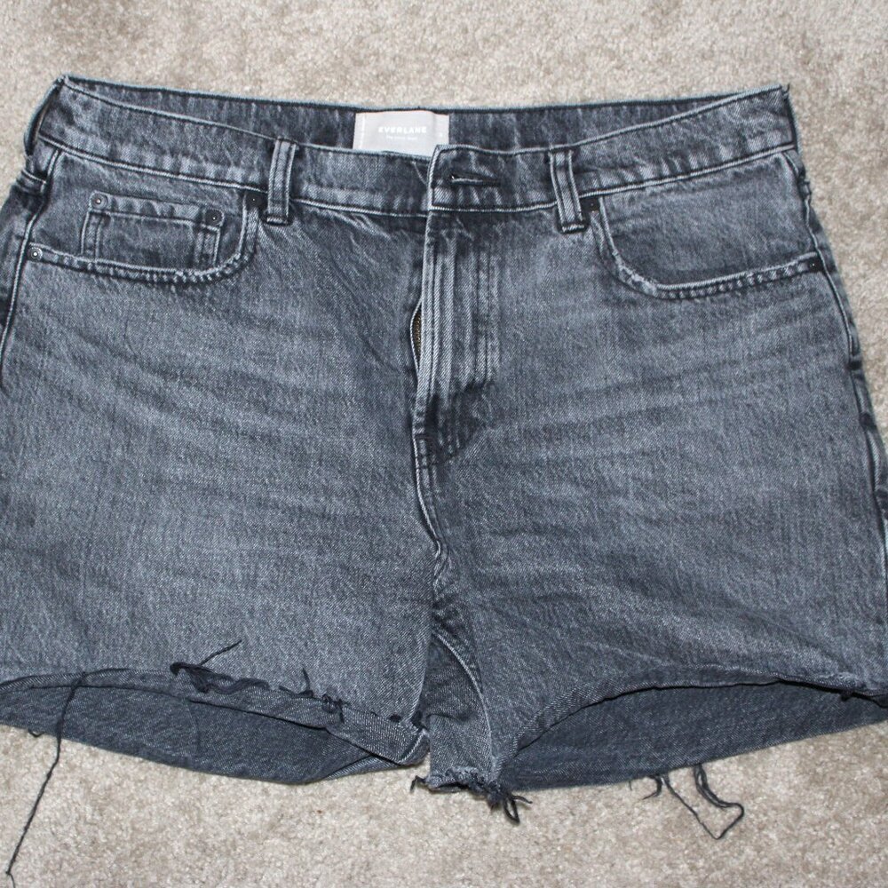 Everlane Relaxed Black Denim Shorts